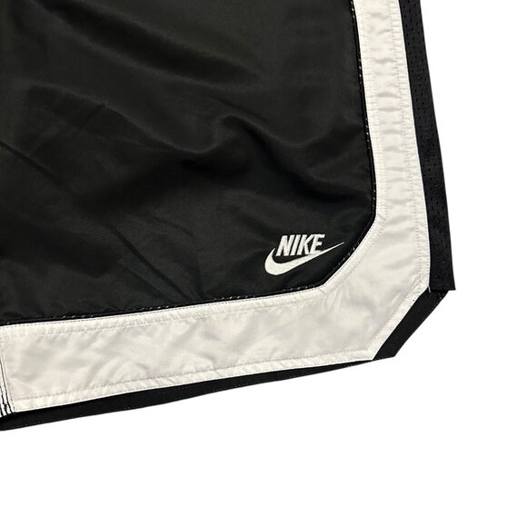 Vintage Nike Men’s XL Swim Trunks Black White Y2K Swoosh Logo - Picture 5 of 10